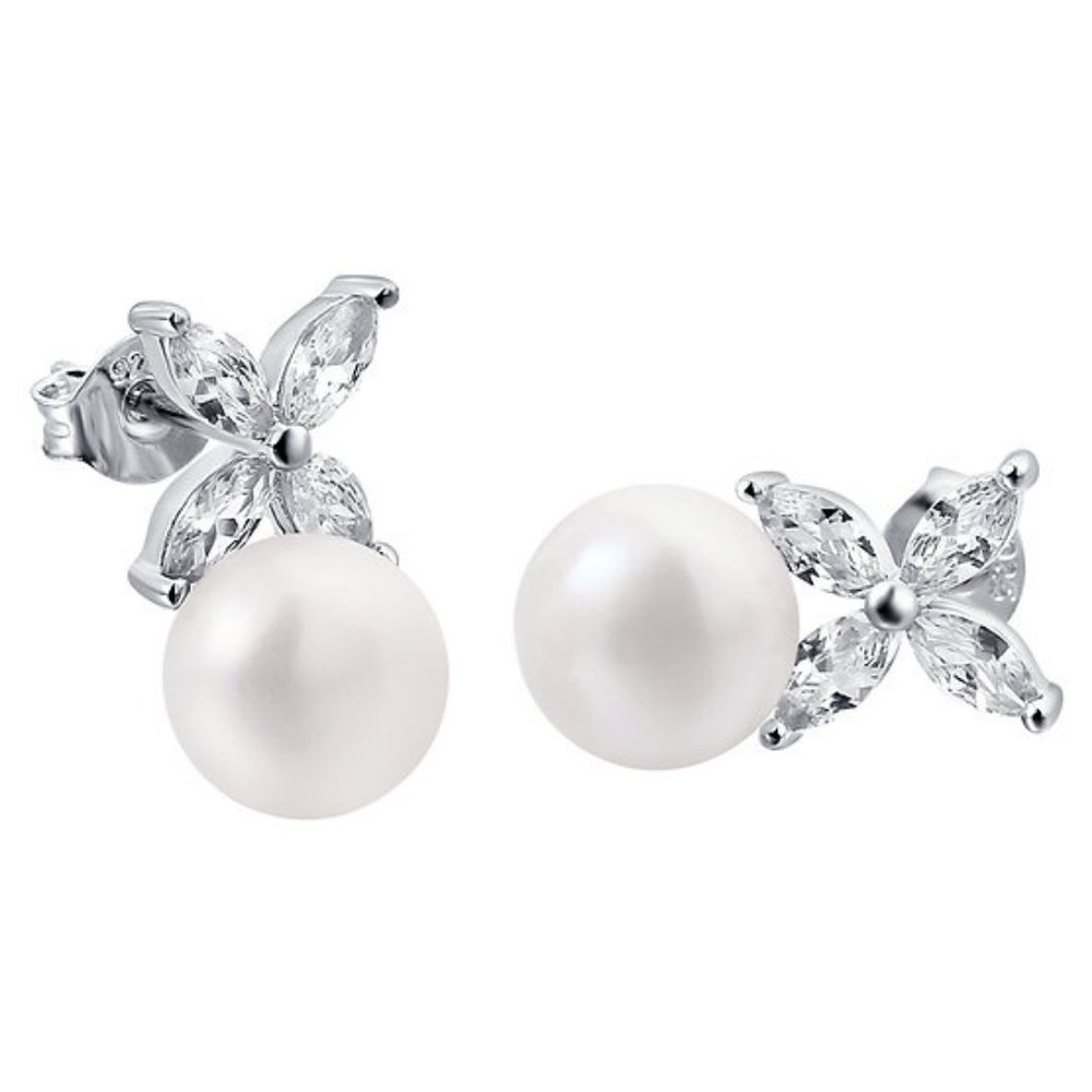 Brand New 925 Sterling Silver Pearl Earring E008